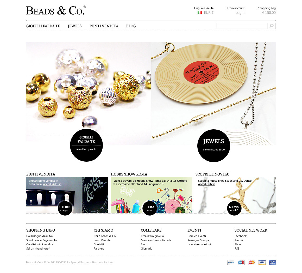 beads and co beads ux user experience visual design Web Website template magento