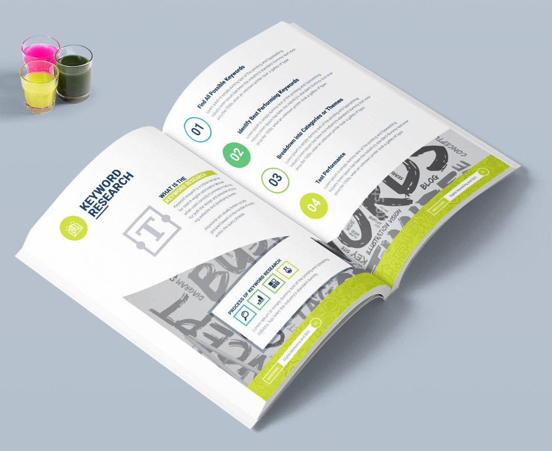 SEO search engine optimization and digital marketing agency company business Bi-fold brochure design