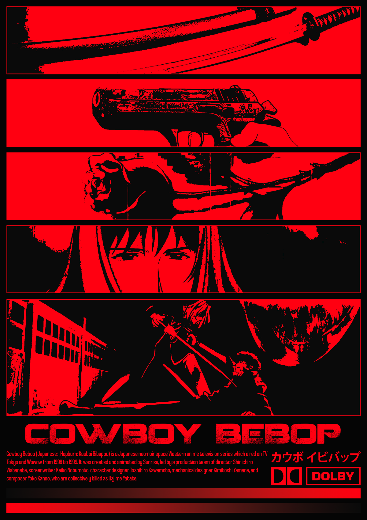 CowboyBebop anime anime art manga Character design  comic cartoon digital illustration concept art graphic design 
