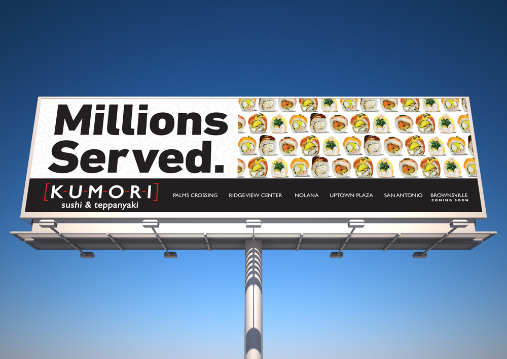 restaurant Sushi texas RGV adverising billboard  print