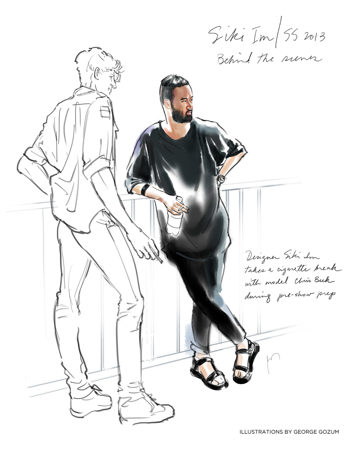 Adobe Portfolio fashion illustration Menswear Siki Im digital digital illustration editorial