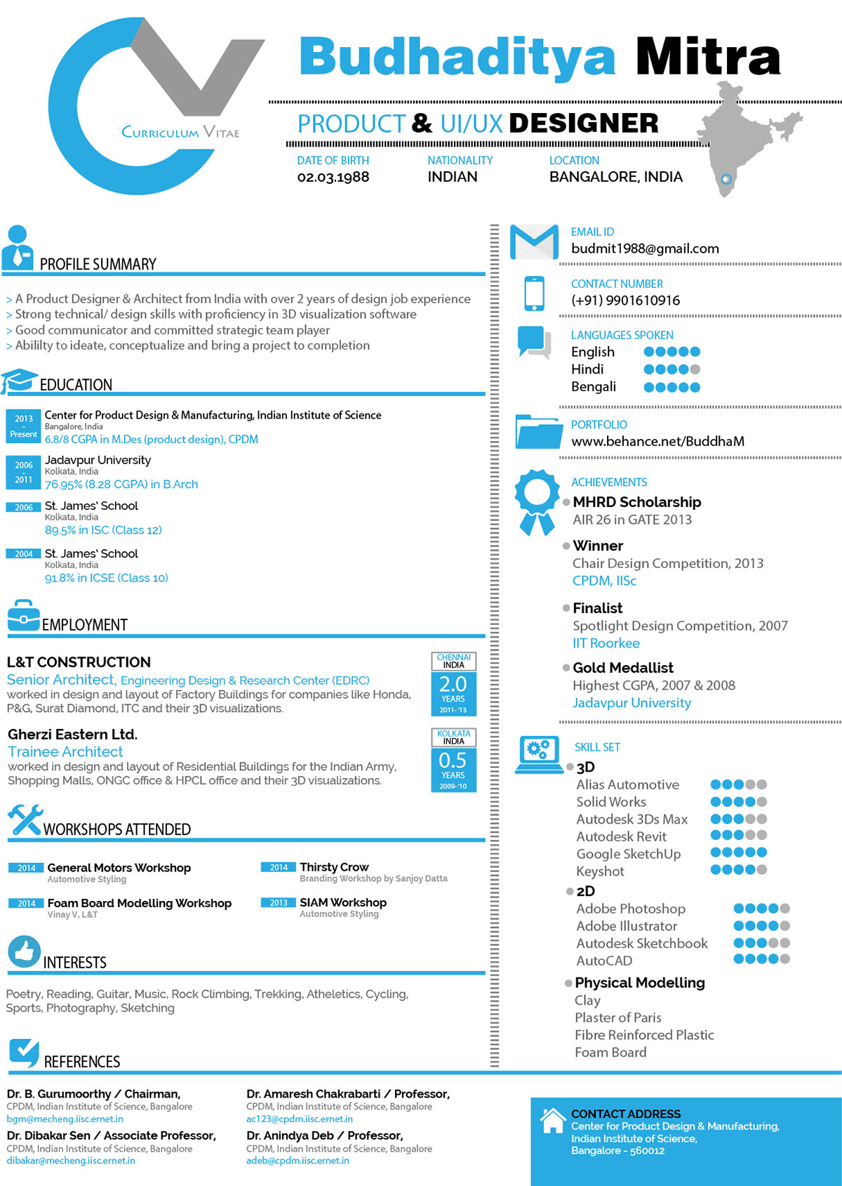 Curriculum Vitae print infographics Resume