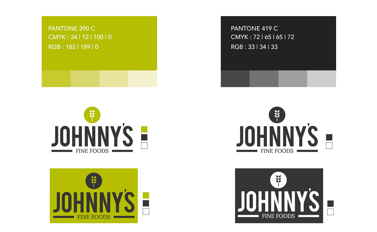 Food  spices brand identity logo johnnys business letter envelope guidelines madethis PassportToCreativity