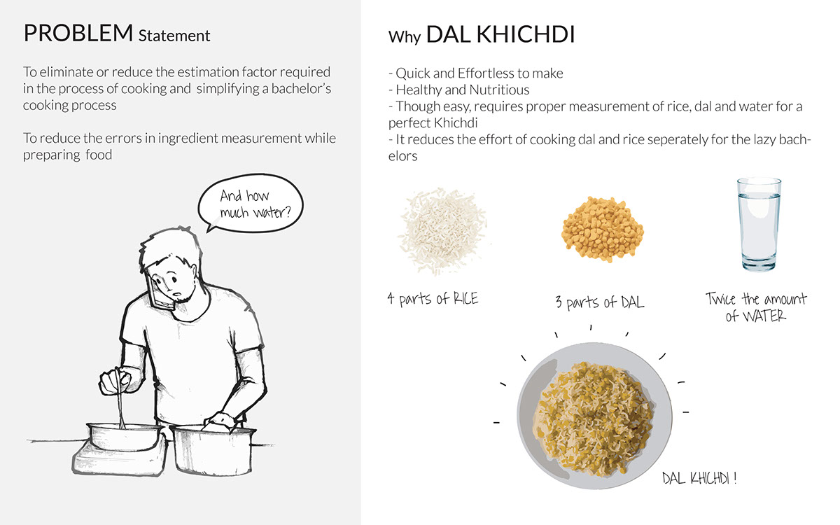 Rice cooking Khichdi bachelor kitchen dal measure cook