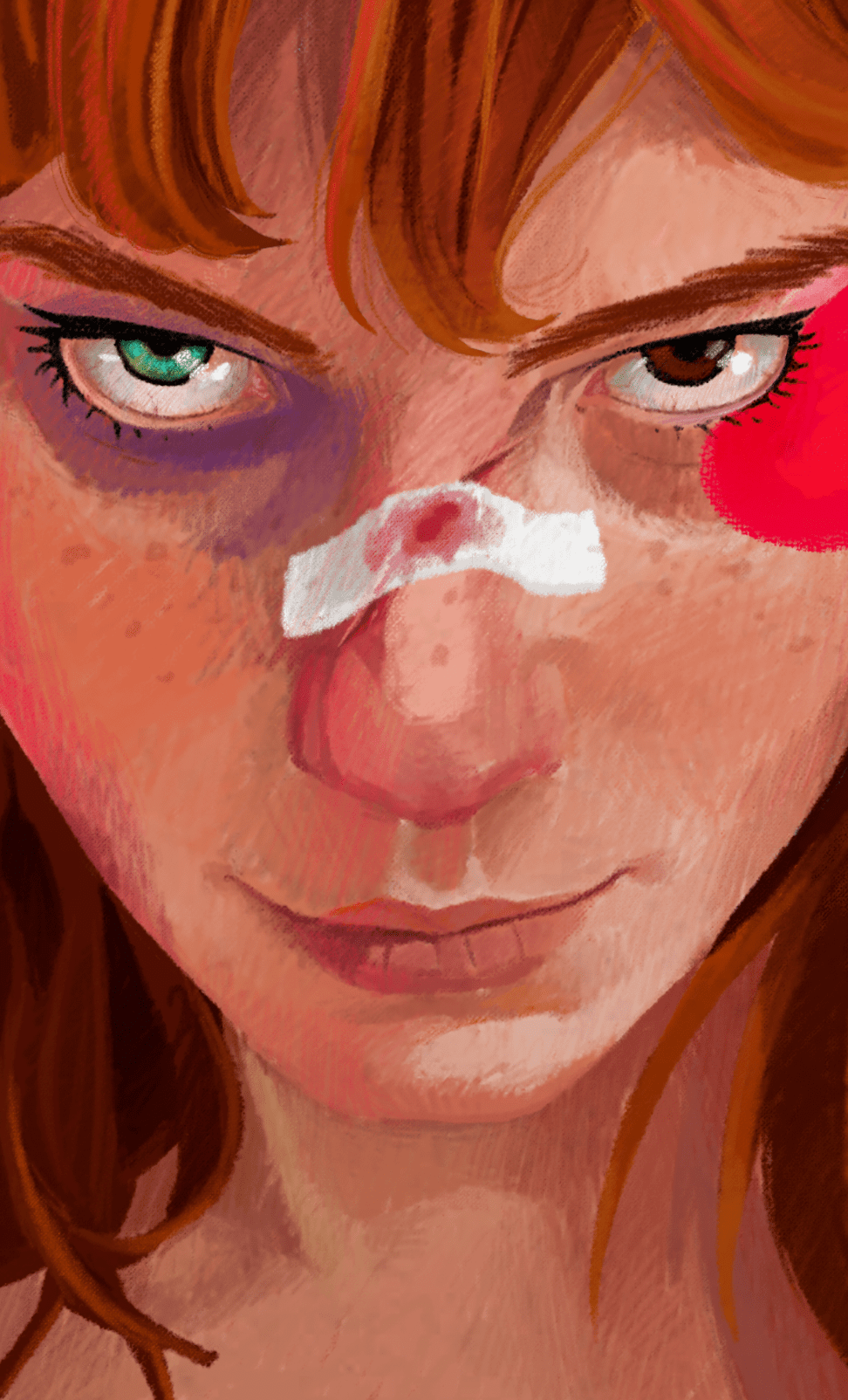 Comic Book Cover Art Digital Art  ILLUSTRATION  portrait red head