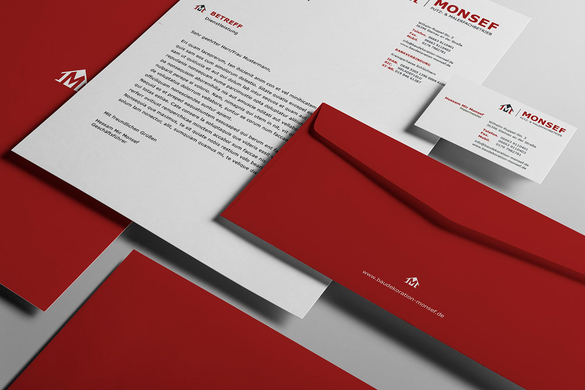Malerbetrieb Putz- und Malerfachbetrieb Corporate Design design branding  brand Webdesign stationary geschäftsausstattung handwerk