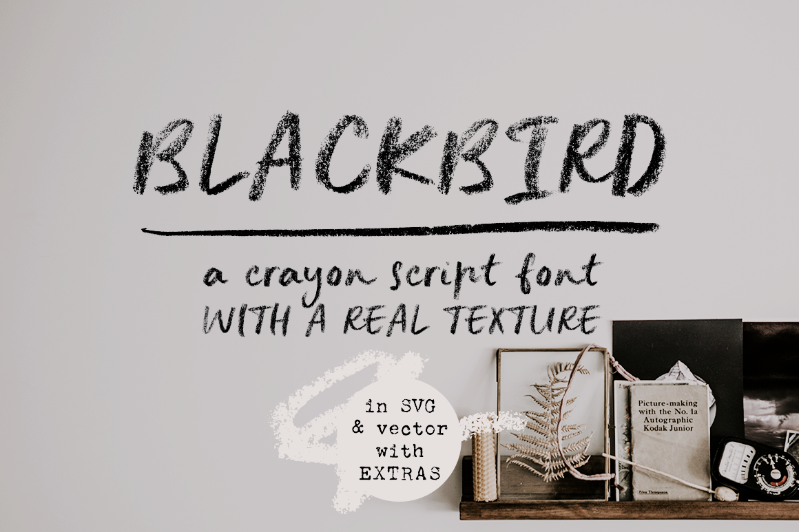 Fall script. Black Crayon шрифт.