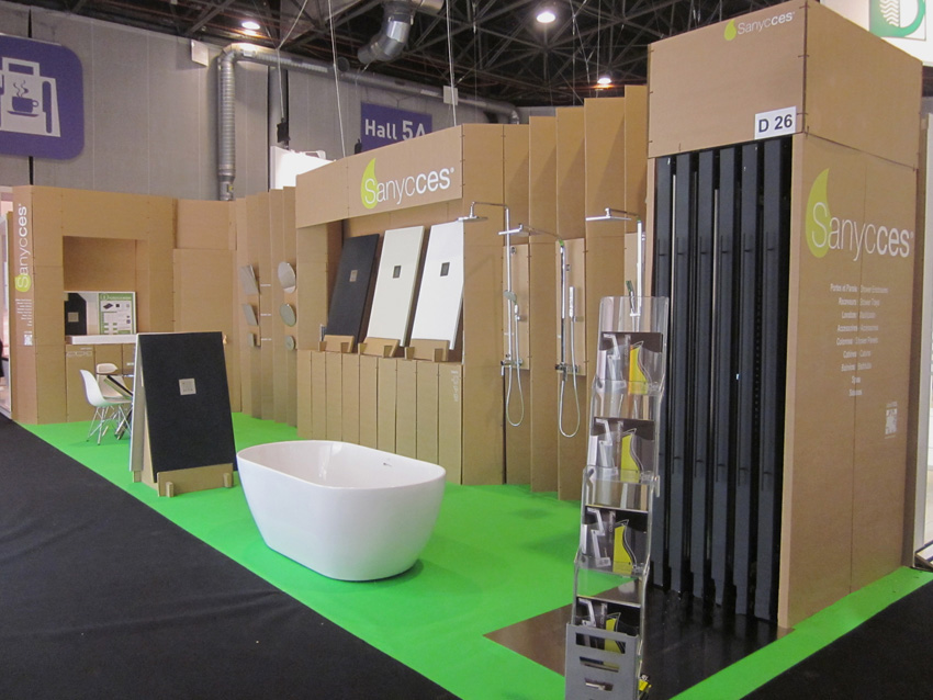 Sanycces ignota design booth cardboard carton Stand desmontable movil sostenible reutilizable