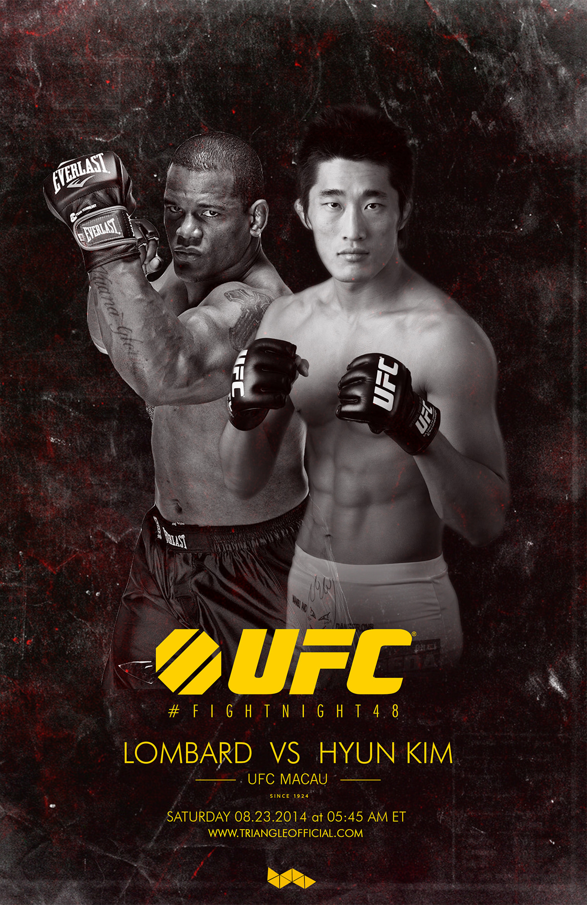 UFC Macao macau poster fight lombard Korea dong hyun kim MMA