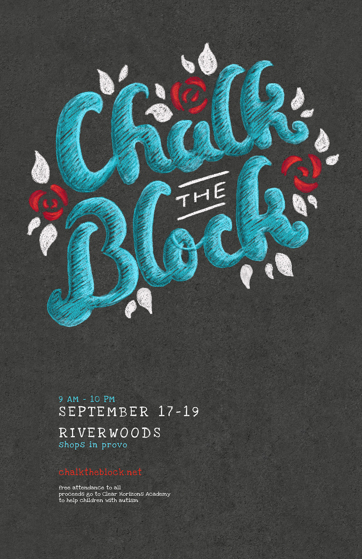 HAND LETTERING chalk block Event poster cement type