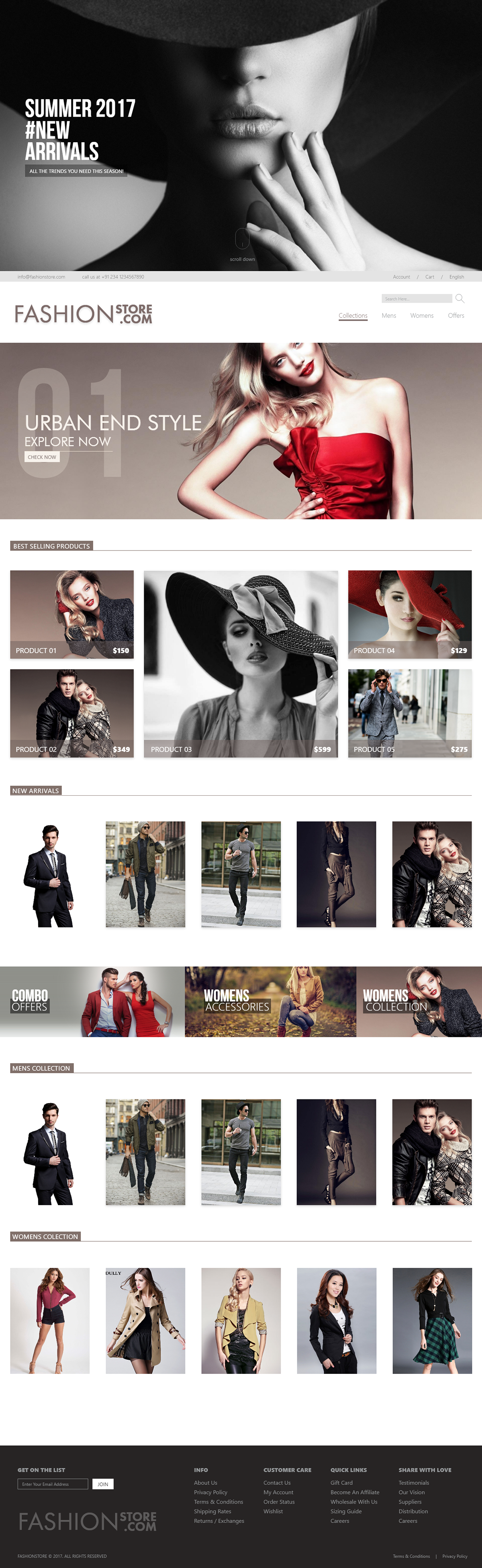 FashionN e-commerce Web Design  Mockup