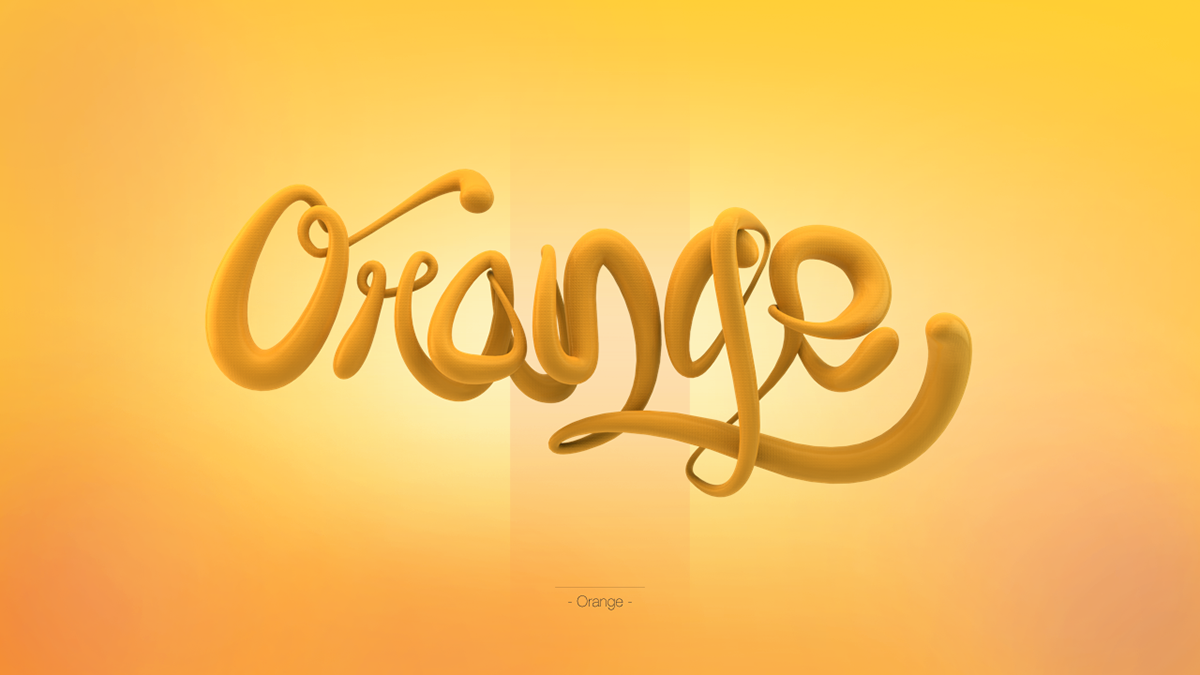 Render cinema 4d lettering 3D type 3D Callygraphy
