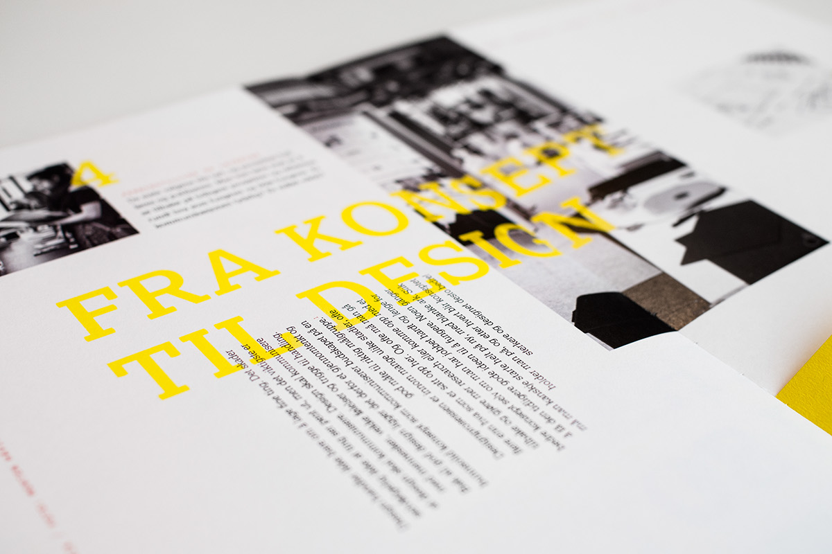 Layout print type spreads experimental westerdals magazine note editorial modern minimal yellow grid student Guide