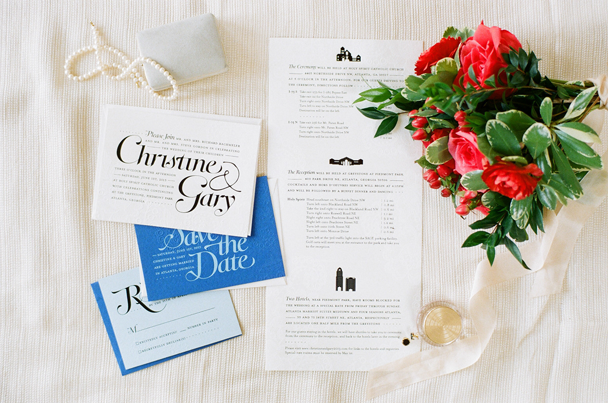 wedding stationery letterpress foil stamping minimal Classic