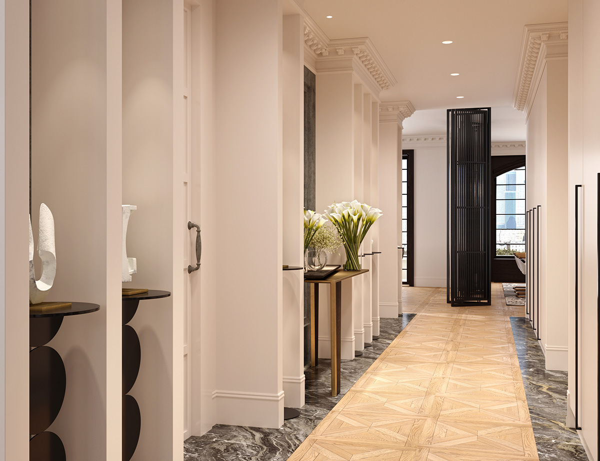 3D Visualization 3ds max CGI Classic corona elegant interior design  living room luxury visualizer