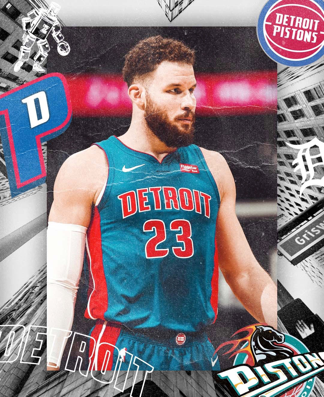 blake griffin pistons teal jersey