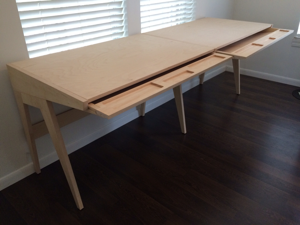 wood furniture bed desk table design