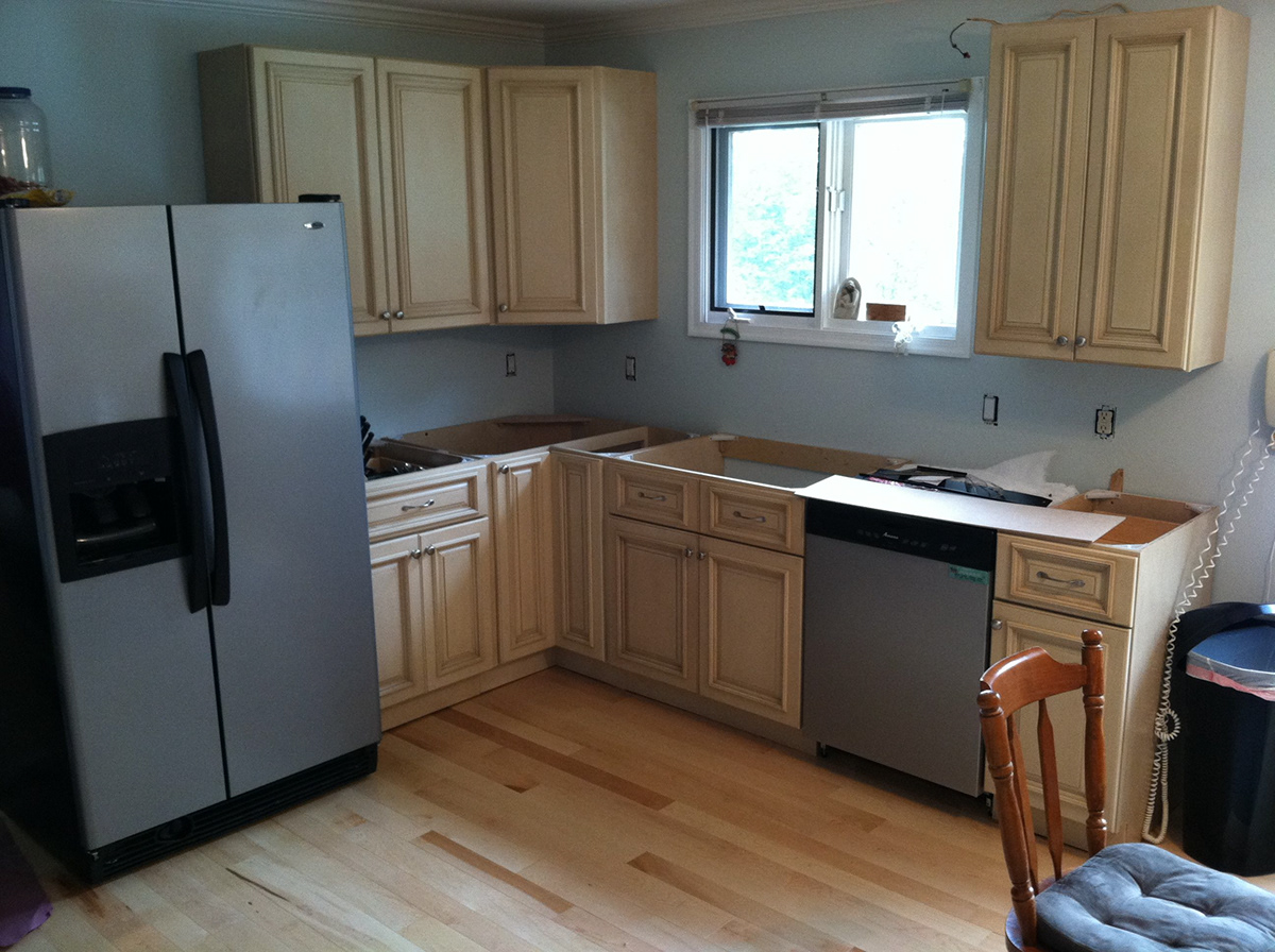 construction kitchen remodel demo Plumbing Granite Countertops home house overhaul paint trim woodwork wood