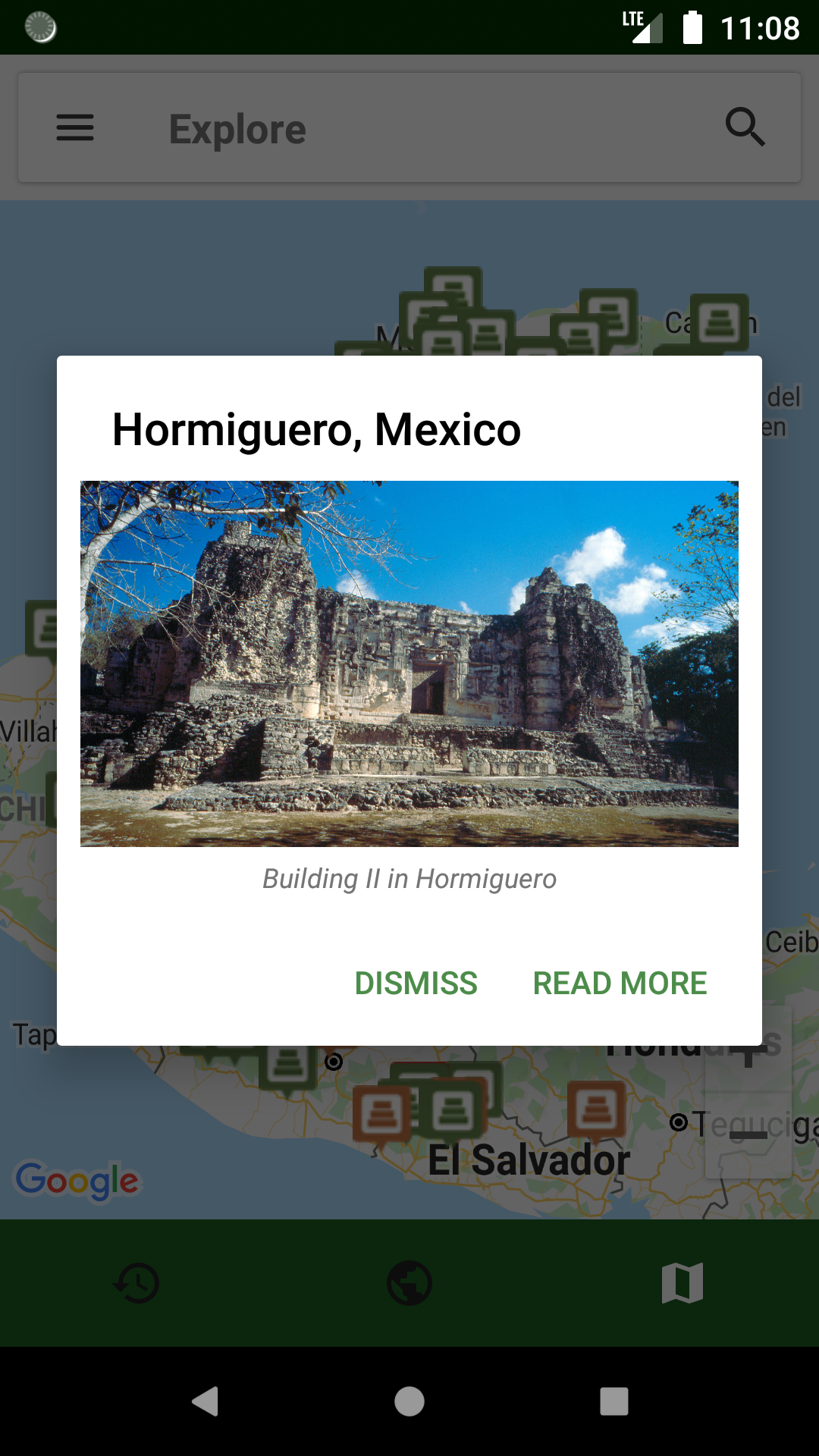 material design Maya america El Salvador Honduras Guatemala mexico tourism belize android
