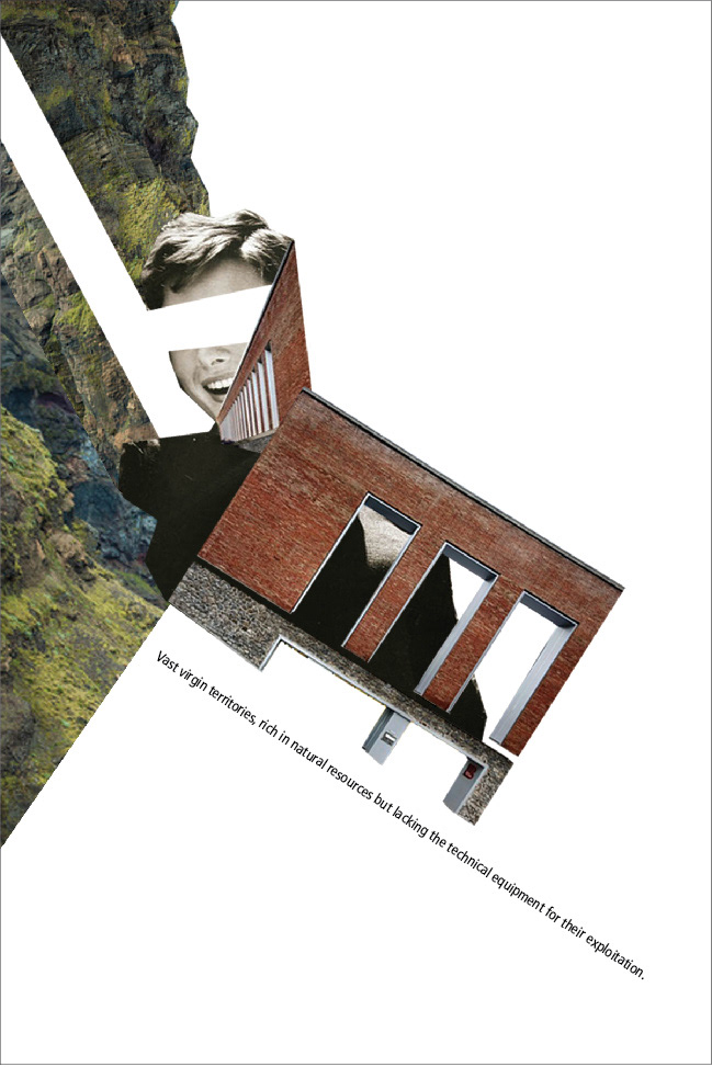women modern modernism Streamlined buildings collage