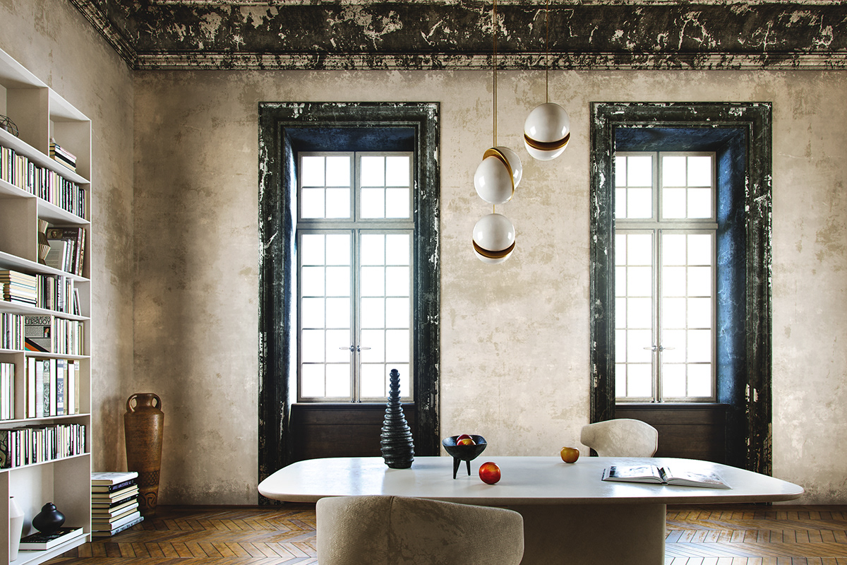 Interior Classic modern furniture B&B Italia corona Render visualization Photography  leebroom