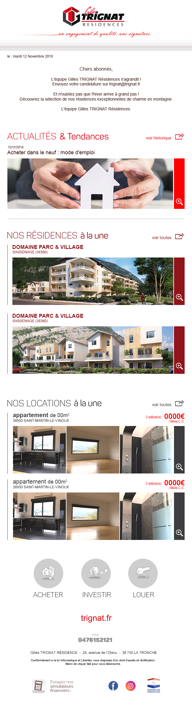 Alpes design immobilier promoteur Website