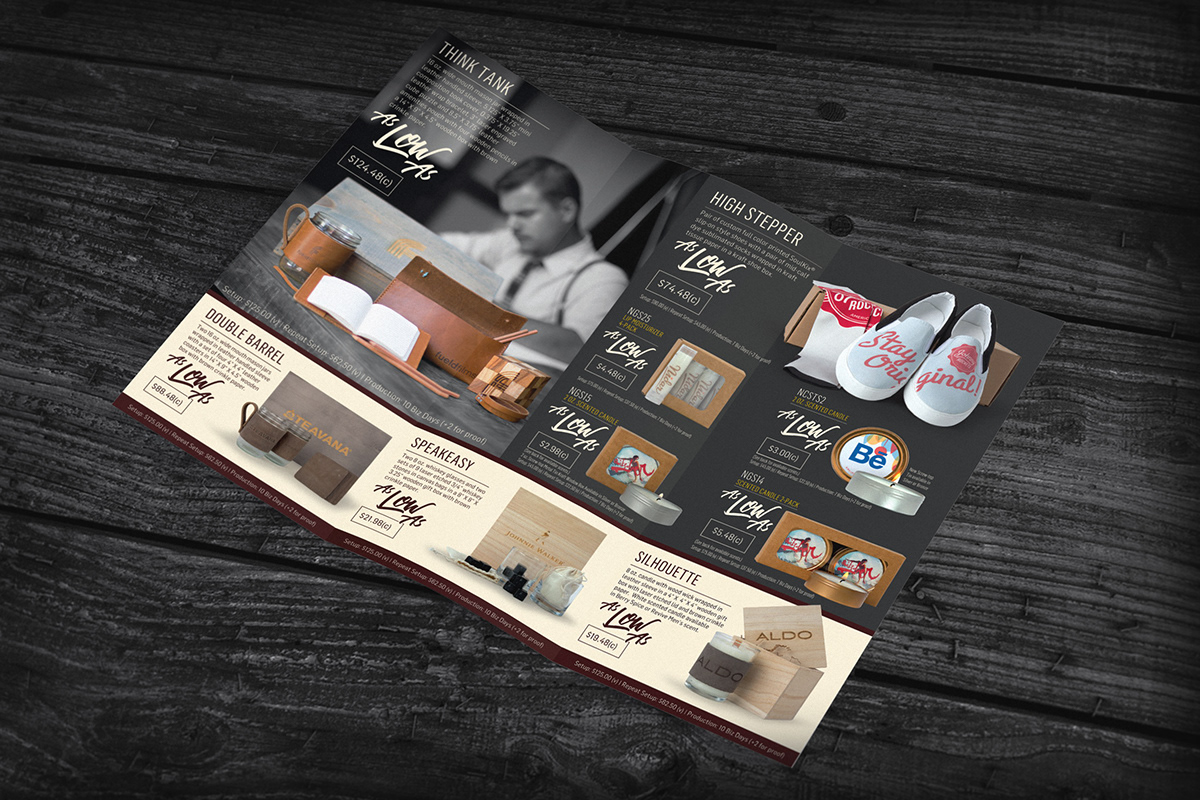 print trifold gift Layout Promotion graphic design 
