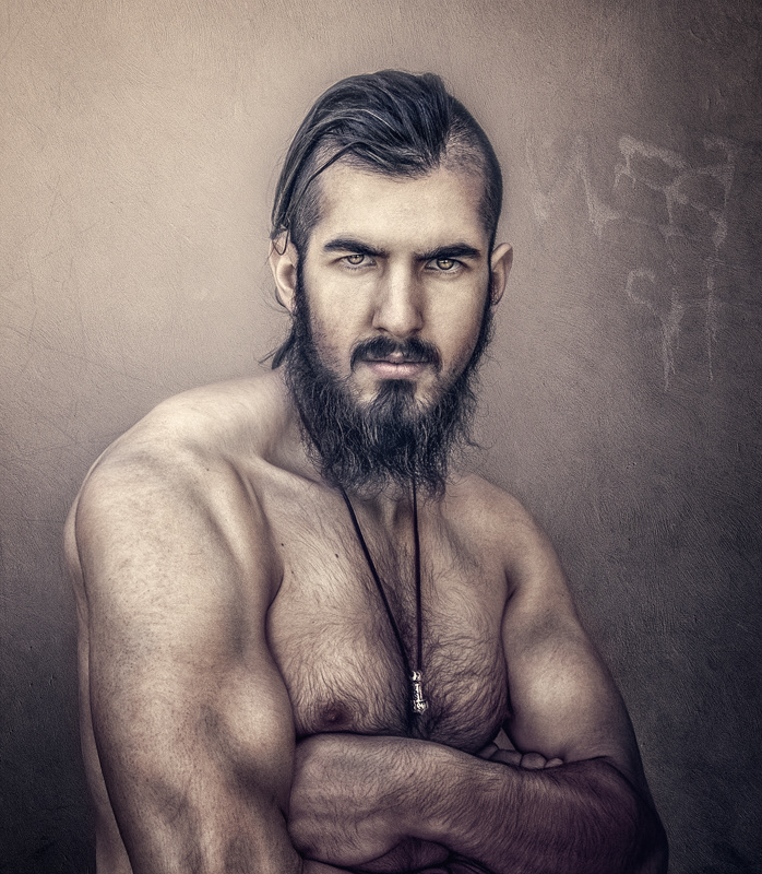 compositing post-production digital painting man texture muscles wall concrete grunge photoshop PS