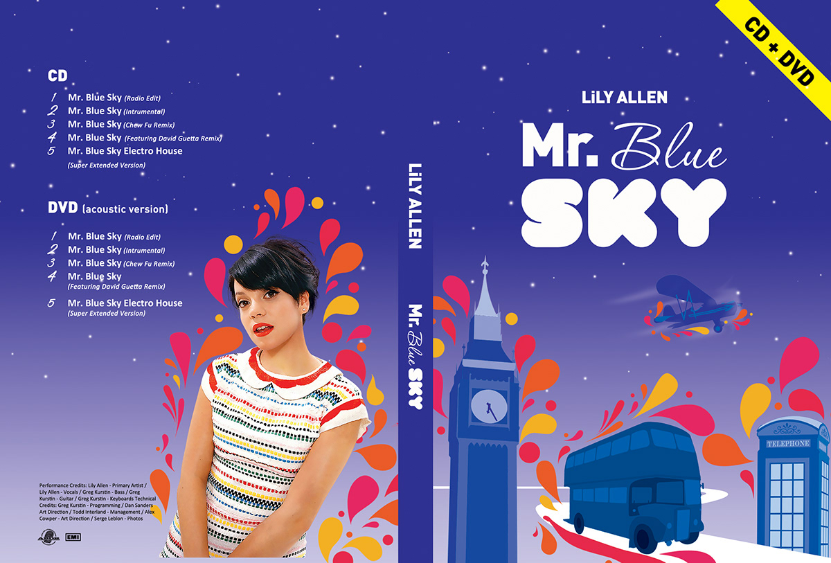 Lily Allen mr blue sky cd DVD poster