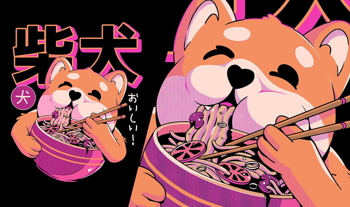 anime funny ILLUSTRATION  ilustrata japan japanese art screenprint shirt t-shirt Tshirt Design