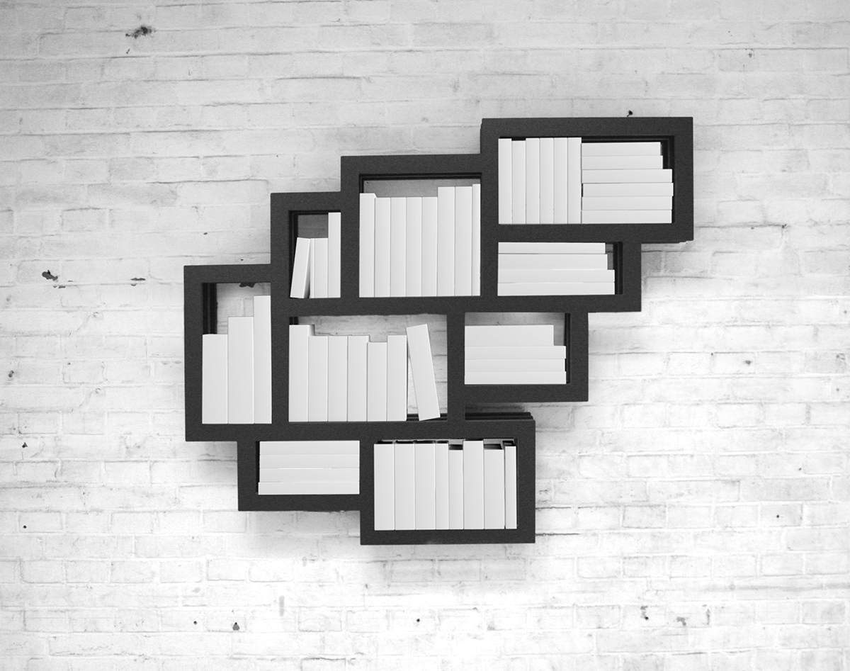 Gerard de Hoop modern interieur frames furniture Interior design bookcase bookshelf black