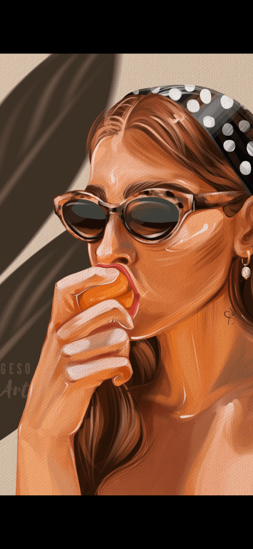 арт девушка иллюстрация лето портрет солнце
