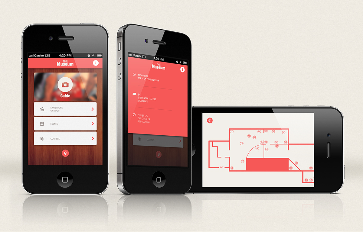 museum application  iOS art museo mobile smartphone  user interface UI ux app  Gallery