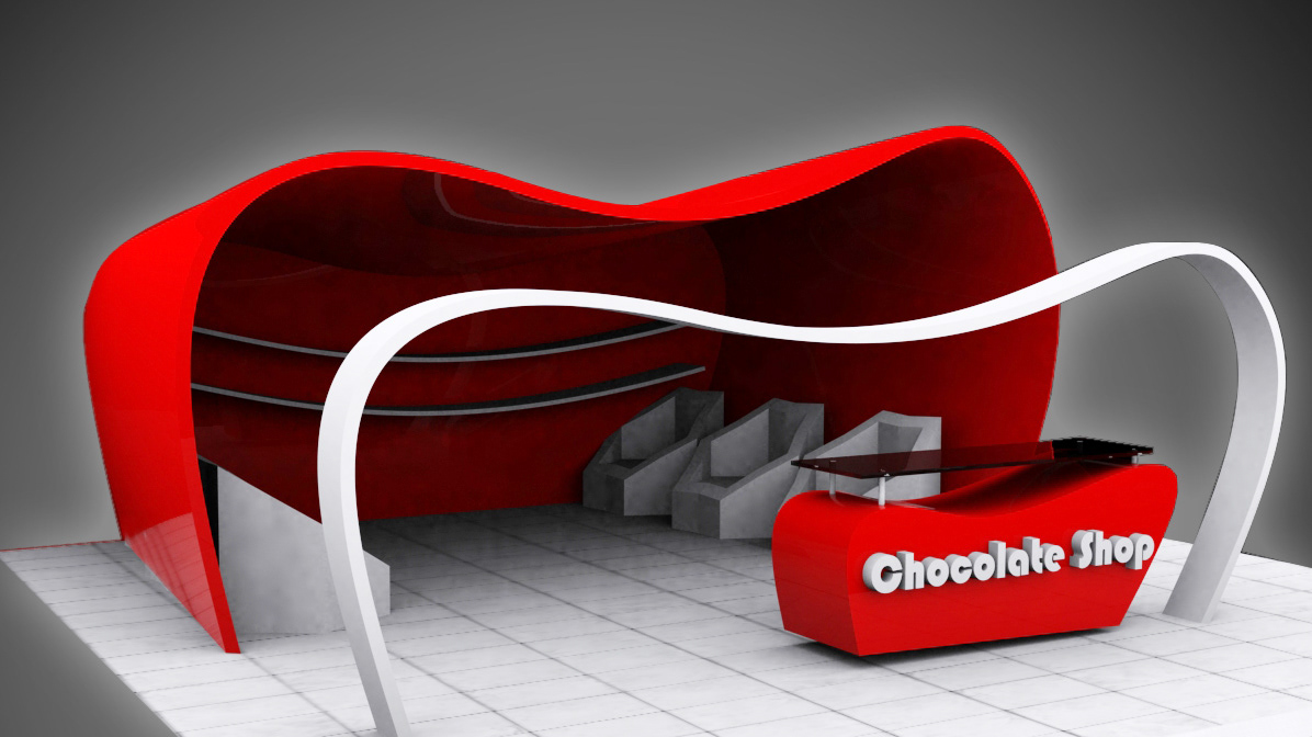 3D CHOCOLATE SHOP design