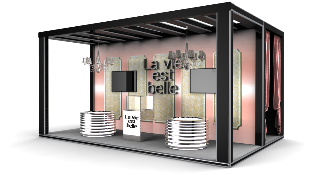 Lancome lavieestbelle mexico booth fragance Experience design Exhibition 