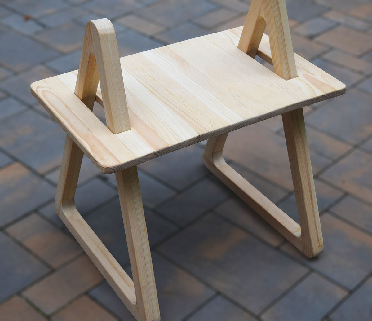 wood furniture Triangles desk chair chairs chair design deconstructible dorm