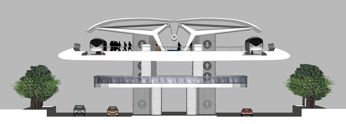 la metro station animated architecture Kinetic architecture kinetic sculpture Metro Station metro station design metro station concept train station design train station concept