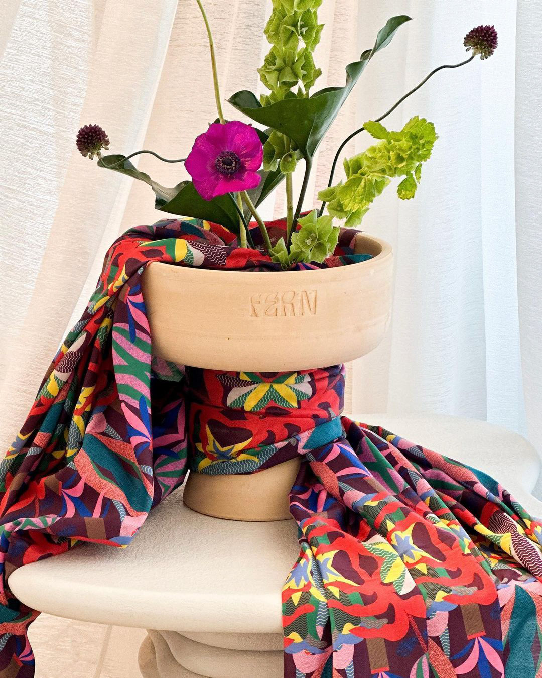 ILLUSTRATION  textile fabric abudhabi dubai UAE graphic design  textile design  floral Flowers