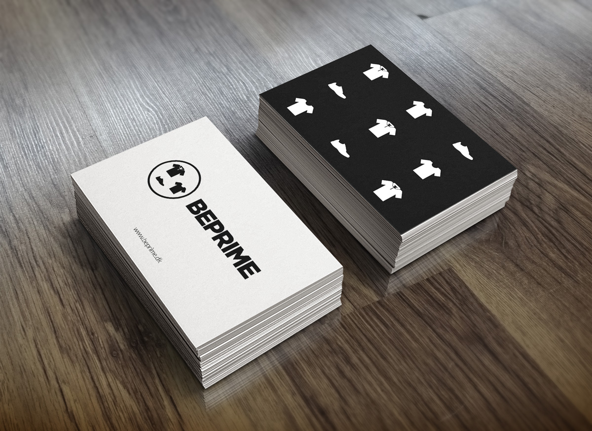 Beprime logo identity update Business Cards stationary design Multimedia  webshop creative