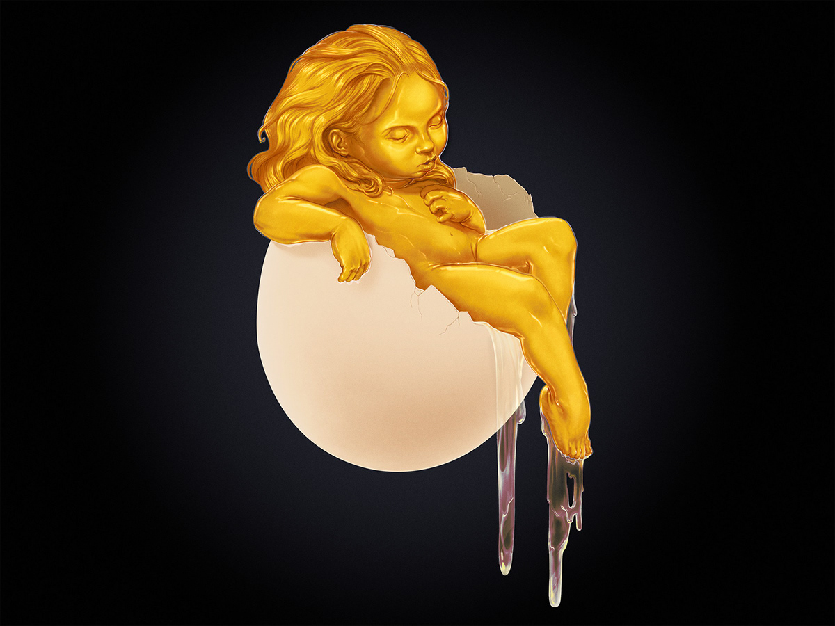 Zbrush Gudetama egg girl sculpting  redshift Render beauty