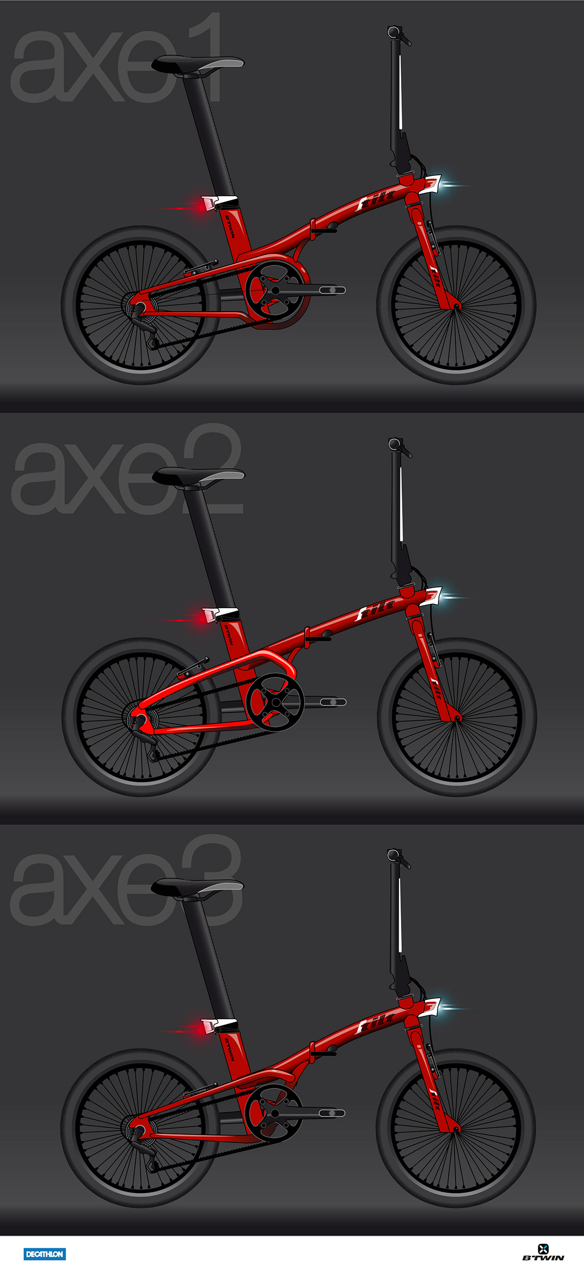 Bike cycles decathlon design folding bike industrial product design  tilt Bicycles director design