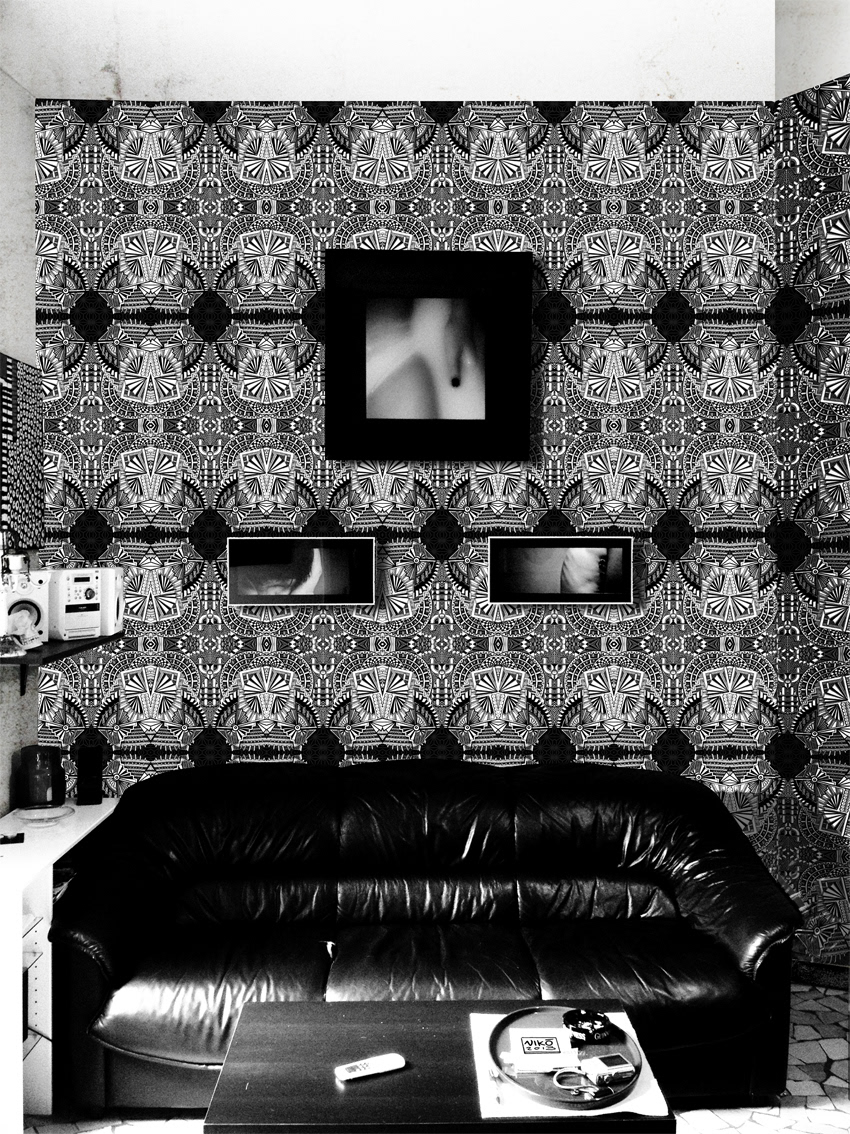 reflecting nikò vitiello  geometric t-shirt illusion optique digital painting Céramique ceramic graphic