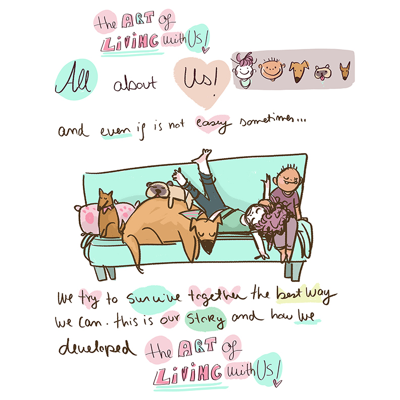 comic the art of living with us Katia Grifols Webcomic dogs Food  art