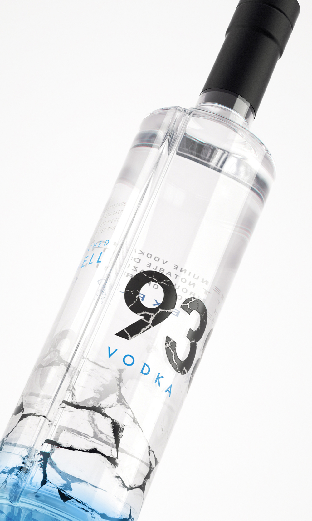Vodka packaging design bottle label design Label 3d Visualisation Render