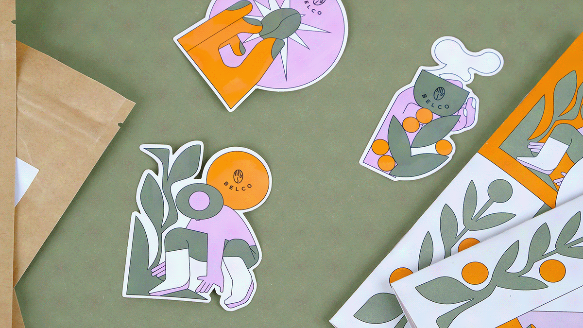 Coffee edition identity ILLUSTRATION  Layout Packaging stickers