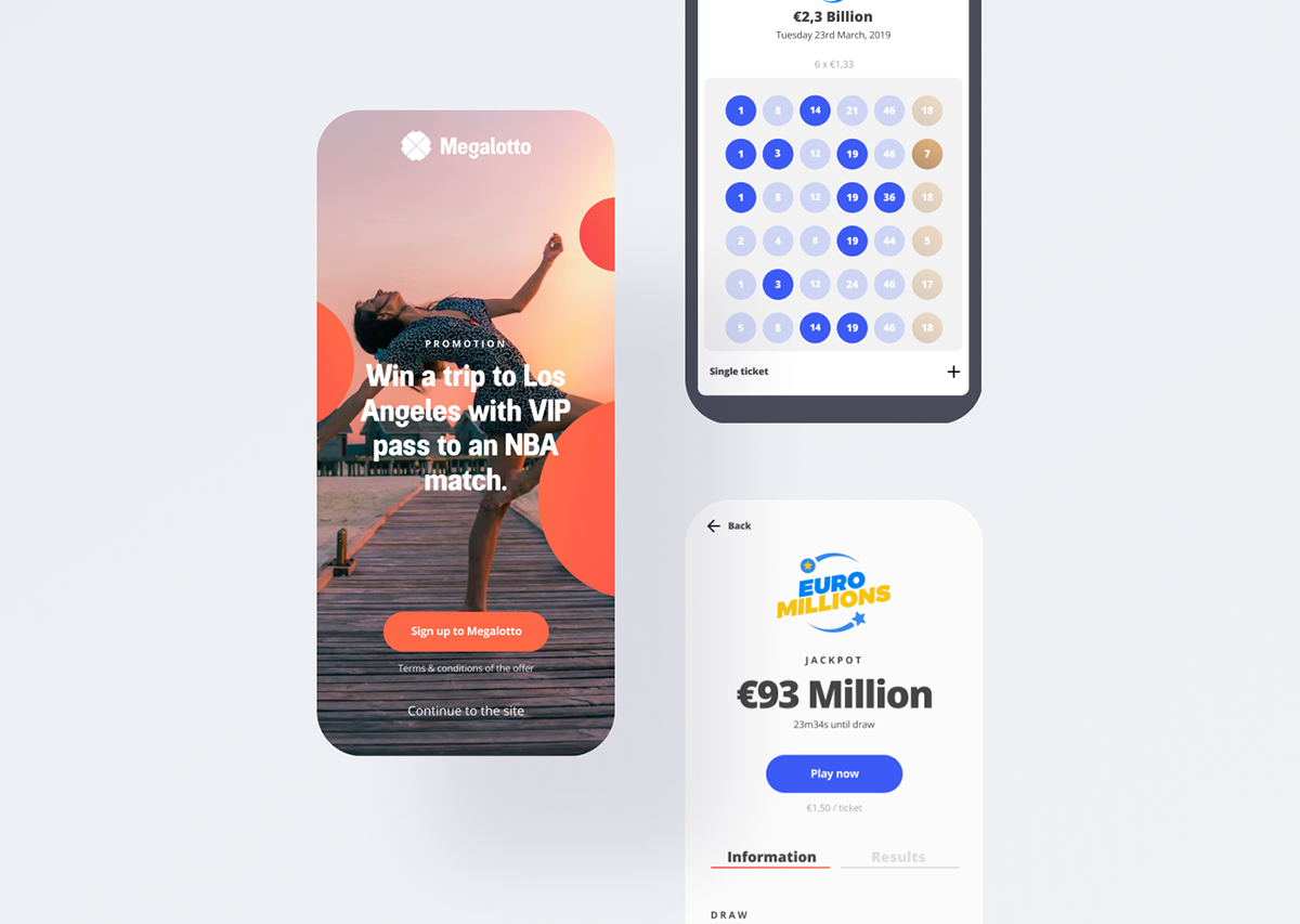 app betting casino design gambling Lotto UI mega megalotto