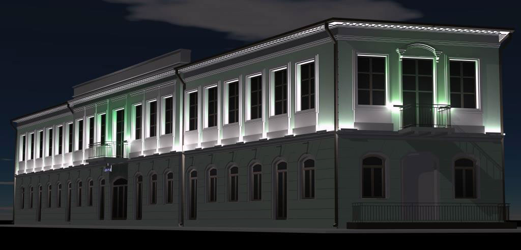 facade lighting project lithuanian architect