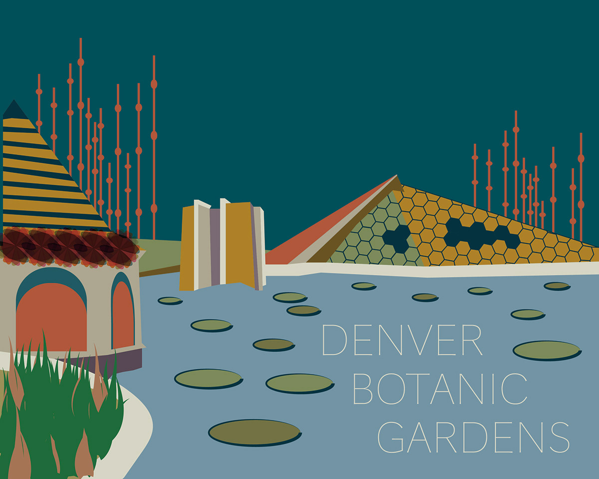 denver art Denver Botanic Gardens Digital Art  print Adobe Portfolio