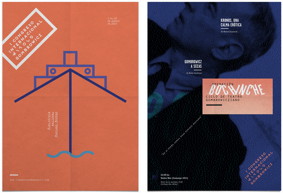 gombrowicz witold visual identity identidad diseño grafico graphic design poster book biblioteca nacional system logo