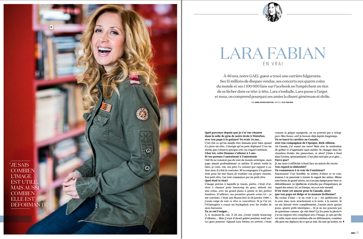 Lara Fabian makeup editorial photography celebrity makeup cover